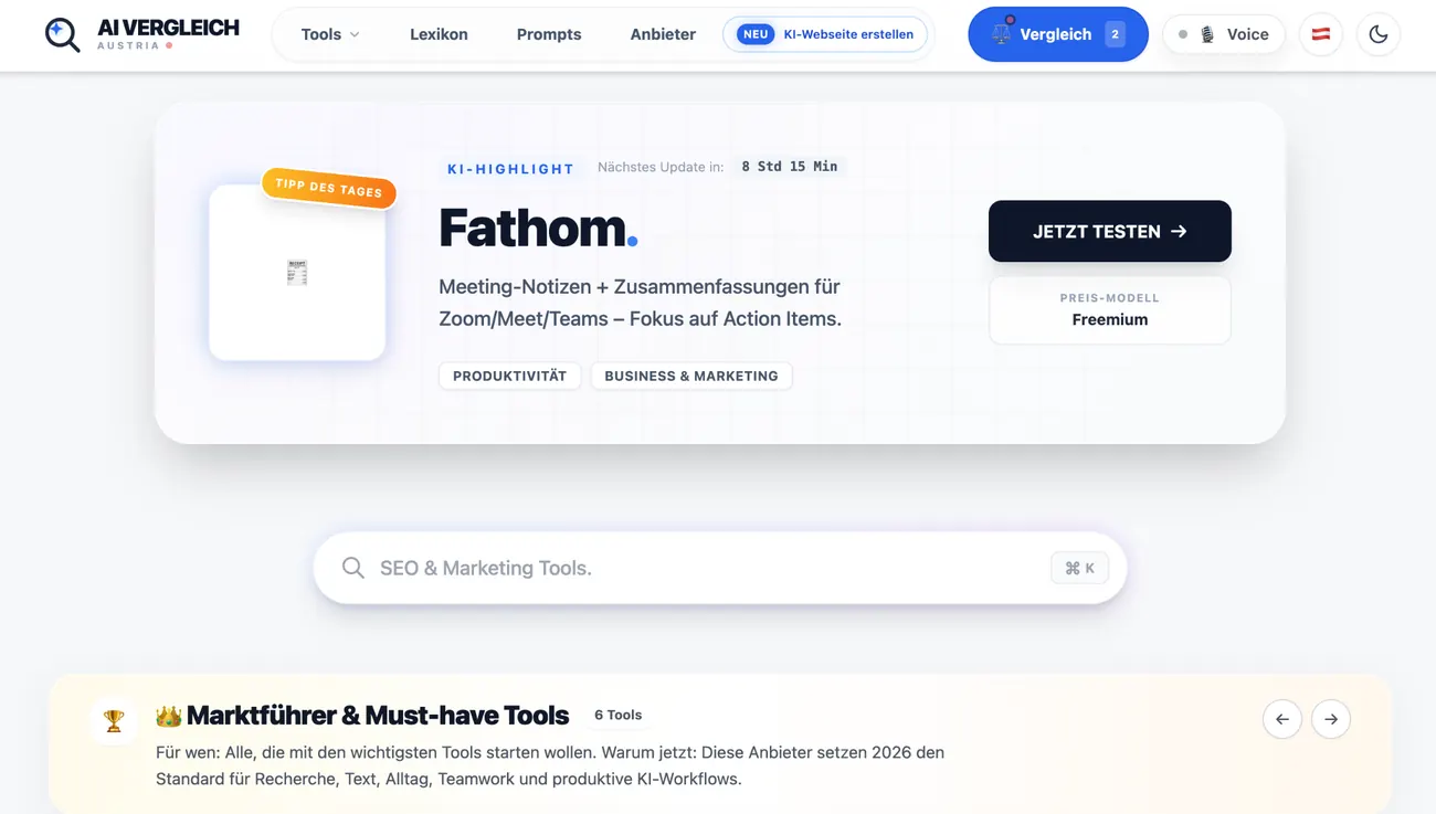 Aivergleich Tool Highlight Bereich